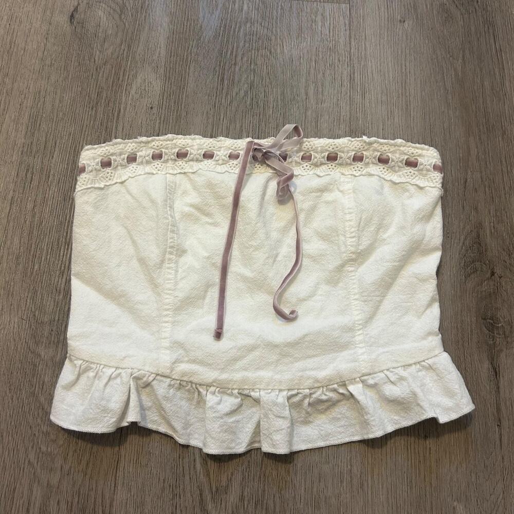 Kirious los angeles white lace tube top